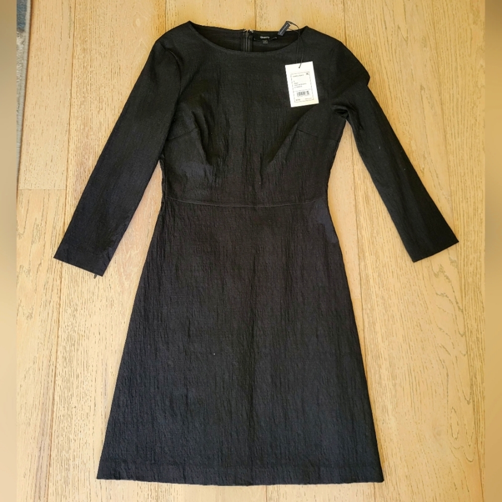 Theory Kamilina K black crepe dress 0